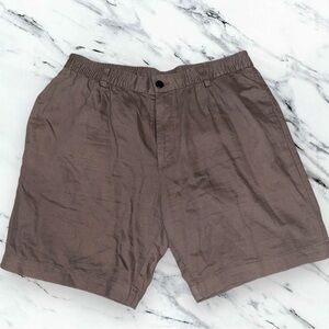 H&M Brown Flat Front Shorts Classic Style